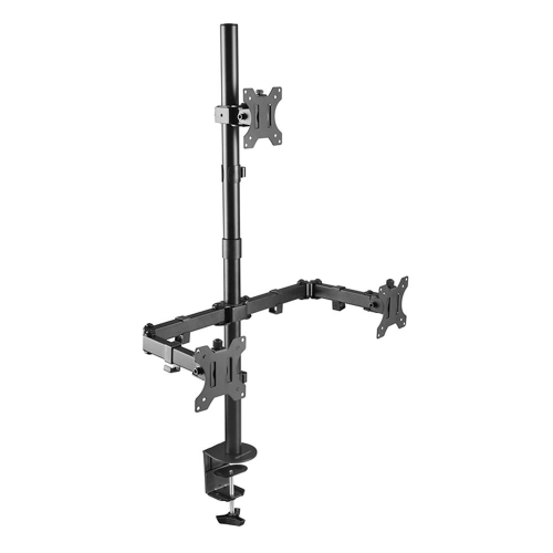 Heavy Duty Full Motion Arm for 13" - 32" LCD LED Screen, Triple Monitor Desk Mount Monitor Stands with VESA 75x75 and 100x100mm Patterns