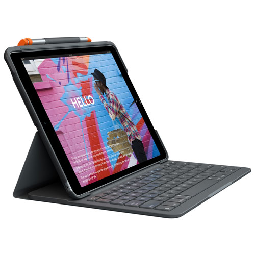 Logitech Slim Folio Keyboard Case for iPad - Black