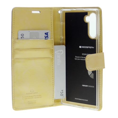 For Samsung Note10 Goospery Bluemoon Diary, Gold