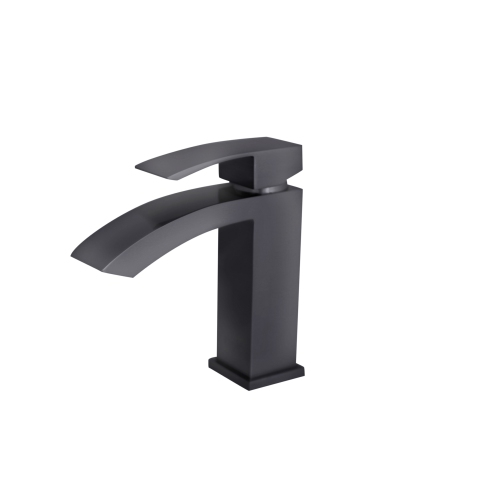 STYLISH  Single Handle Bathroom Faucet for Single Hole Brass Basin Mixer Tap, Matte B-109N In Black