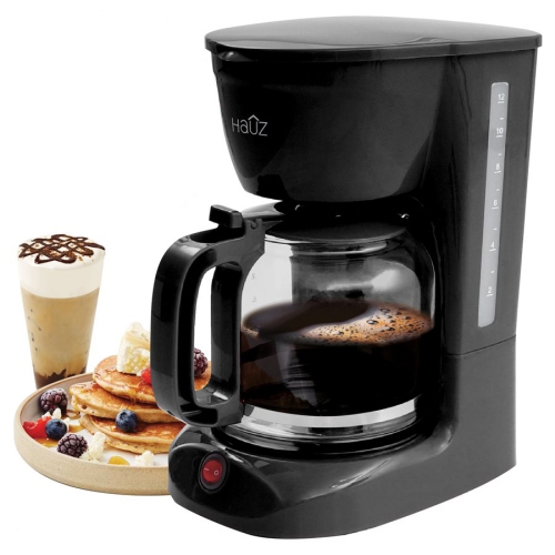 HAUZ  Acm875 12 Cup 1.8L Drip Coffee Maker In Black