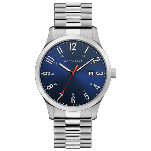 Caravelle 40mm Men's Casual Watch - Silver/Blue