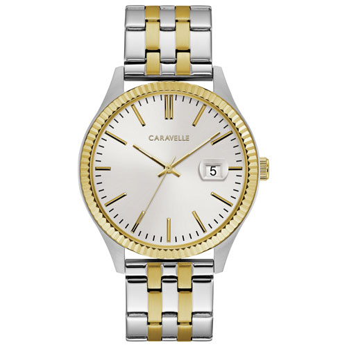 Caravelle 41mm Men's Casual Watch - Silver/Gold