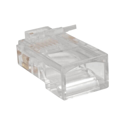 Tripp Lite Cat5e RJ45 Modular Connector for Round Stranded UTP Conductor 4-Pair, 100-Pack -