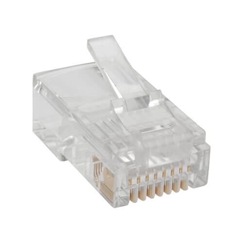 Tripp Lite Cat5e RJ45 Modular Connector for Round Stranded UTP Conductor 4-Pair, 100-Pack -