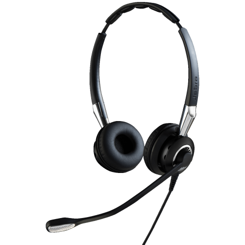 Jabra BIZ 2400 II QD Noise Canceling Headset - Stereo - Quick Disconnect with Mic - Black -