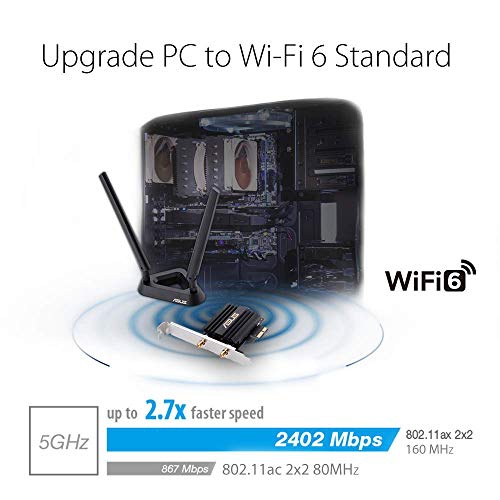 ASUS PCE-AX58BT WiFi 6 PCIe Adapter with Bluetooth 5.0