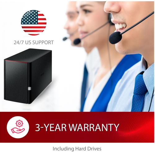 Buffalo LinkStation SoHo 2Bay Desktop 8TB Hard Drives included 256 MB LS220D0802B