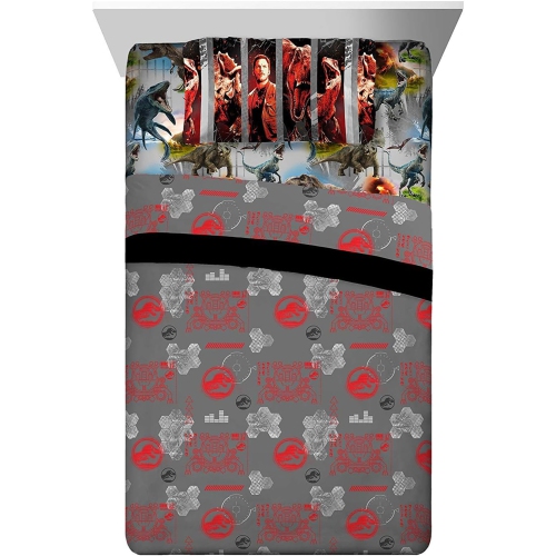 Franco Jurassic World 2 'Eruption' Kids Bedding Sheet Set, Twin Sheet Set 3 Pcs - 66" x 96"