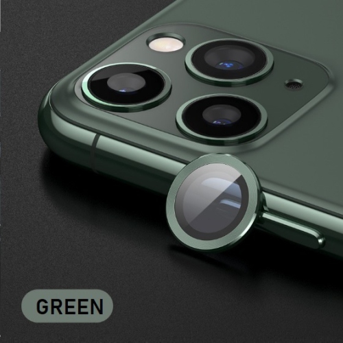 TopSave [2 Individual] Camera Lens Protector Designed for iPhone 13/13 Mini, Tempered Glass Film, Aluminum Alloy Lens Protective Cover, Green