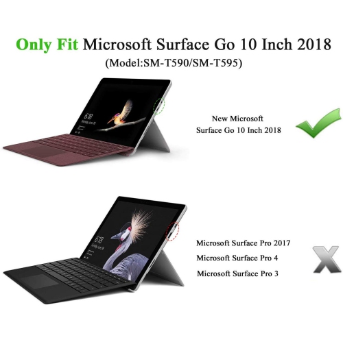 Microsoft Surface Go, Ultra Lightweight Portfolio Business Cover w/Pen Holder for Microsoft Surface Go 10 Inch 2018 Tablet