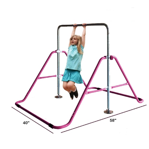 X Factor Kids Jungle Gym Playground Set 3 in 1 Swing, Trapeze Rings Monkey Bars Expandable Junior Training Bar Foldable