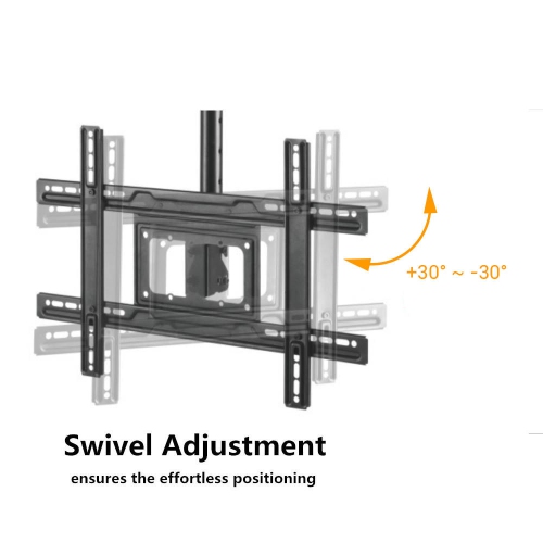 Support de plafond universel pour téléviseur de 37 à 80 po; hauteur réglable; tablette pour téléviseur jusqu'à 110 lb; VESA 600 x 400 mm