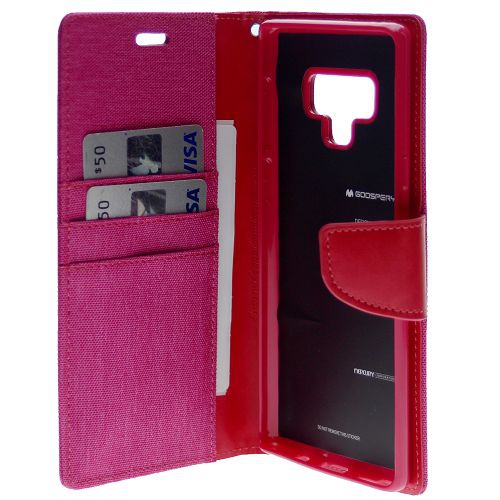 TopSave Samsung Note 9 Goospery Canvas Diary, Pink