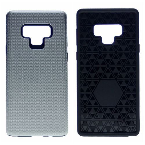 TopSave SAM Note 9 Triangle Designed Dual Layer Hybrid Case, Silver