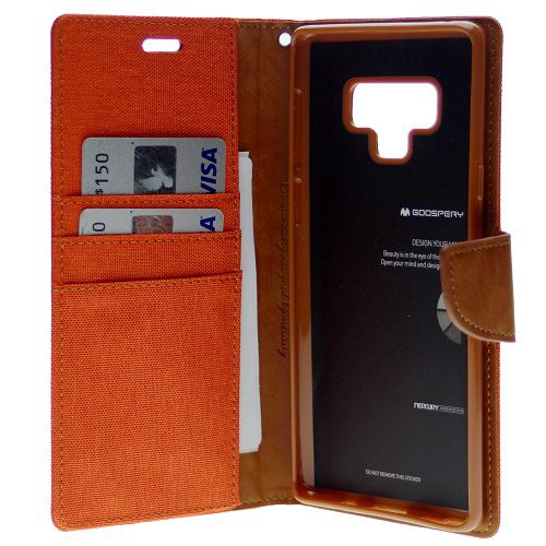 Samsung Note 9 Goospery Canvas Diary, Orange