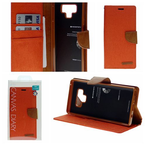 Samsung Note 9 Goospery Canvas Diary, Orange