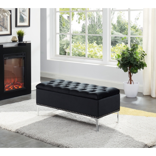 IMPERIAL TUFTED BENCH WITH STORAGE