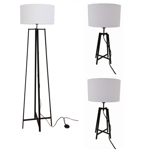 GRACE FLOOR LAMP AND TABLE LAMPS (SET OF 3) | Best Buy Canada
