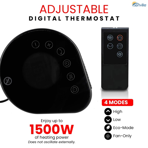 Senville 1500W Ceramic Tower Space Heater