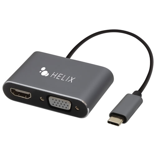 Adaptateur USB-C à HDMI/VGA de Helix