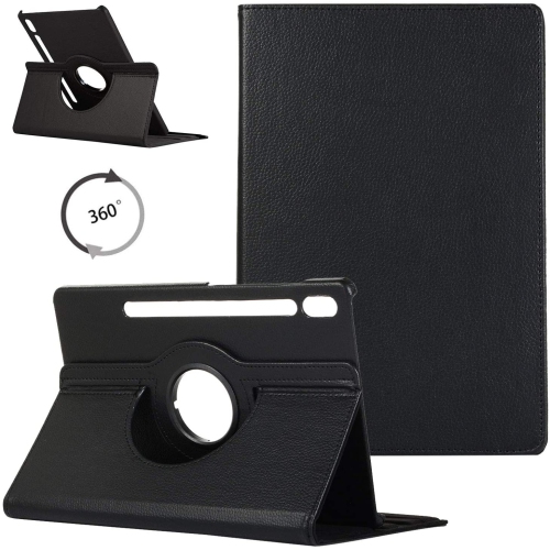 CSMART  【】 360 Rotating Pu Leather Stand Case Smart Cover for Samsung Galaxy Tab S6 10.5" 2019, T860 T865 T867 In Black
