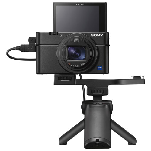 Sony Cyber-shot RX100 VII Content Creator Vlogger 20.1MP Digital Camera & Shooting Grip Kit - Black
