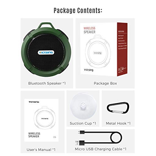 victsing shower speaker charging