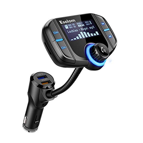Upgraded Version Bluetooth Fm Transmitter Esolom Wireless Car