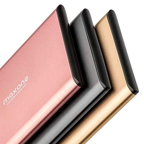 500GB External Hard Drive Portable - Maxone Ultra Slim 2.5'' External HDD USB 3.0, Laptop, PS4, Xbox one - Rose Pink