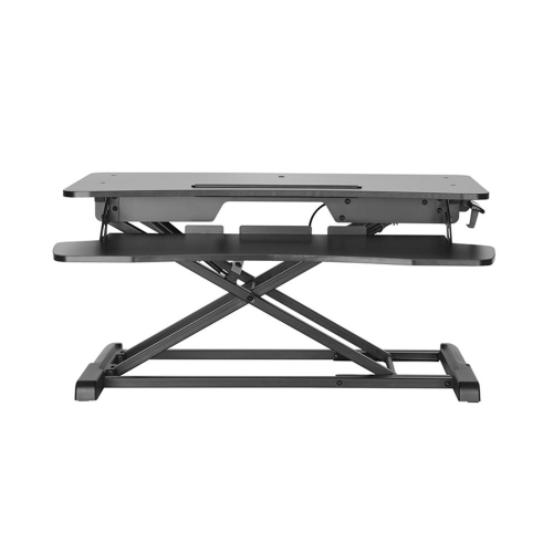32 inch Height Adjustable Sit Standing Desk Converter Dual Computer Monitor and Laptop Riser Workstation