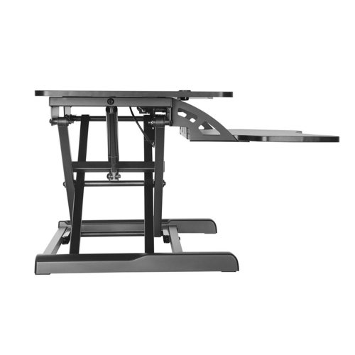 32 inch Height Adjustable Sit Standing Desk Converter Dual Computer Monitor and Laptop Riser Workstation