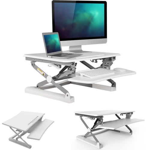 Height Adjustable 35 Inches Sit Stand Desk Converter, Stand up