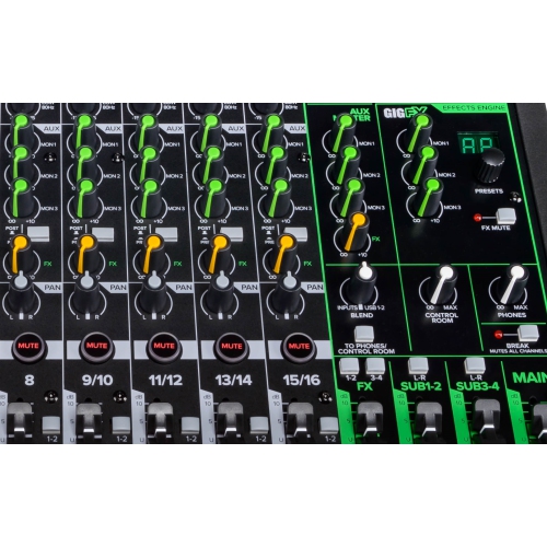 Mackie – console de mixage professionnelle à 16 canaux avec 4 bus ProFX16v3