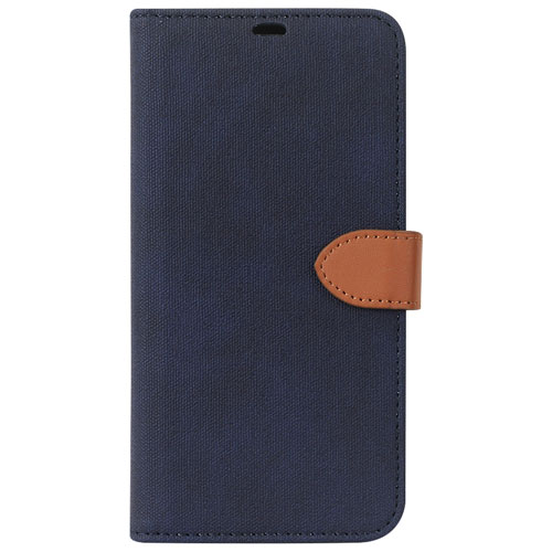 Blu Element 2-in-1 Folio Case for iPhone 11/XR - Navy/Tan
