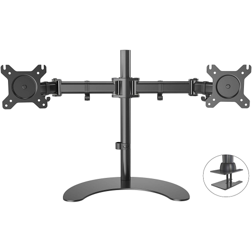 HLD  Dual Lcd Led Monitor Desk Mount Stand Heavy Duty Fully Adjustable Holds Two Screen 13" to 32" With 3 Installation Options