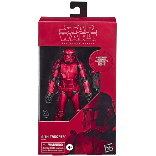 Star Wars The Black Series, figurine articulée de 6 po, série Graphite carbonisé, rouge métallique Sith Trooper n° 92, exclusivité