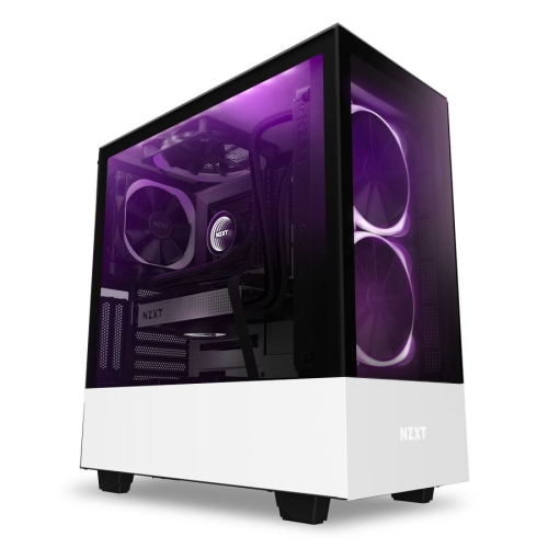 NZXT H510 Elite - Premium Mid-Tower ATX PC Case - Dual-Tempered Glass Panel - Integrated RGB Lighting - White