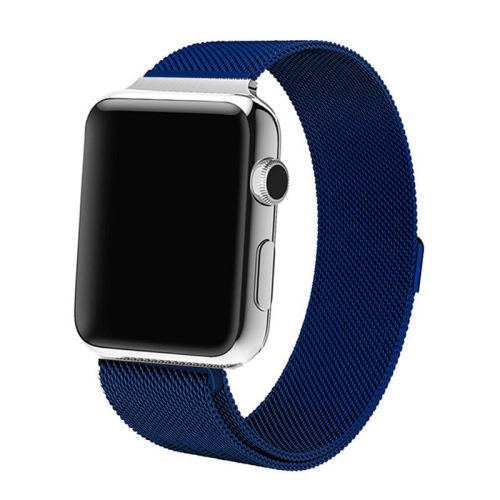 Bracelet bleu à fermoir magnétique Milan de PANDACO pour Apple Watch 42&nbsp;mm/44&nbsp;mm/45&nbsp;mm/46&nbsp;mm/49&nbsp;mm