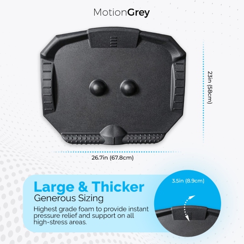 MotionGrey Anti-Fatigue Mat Portable Sit to Stand Standing Desk Mat for Office and Home Floor - Black