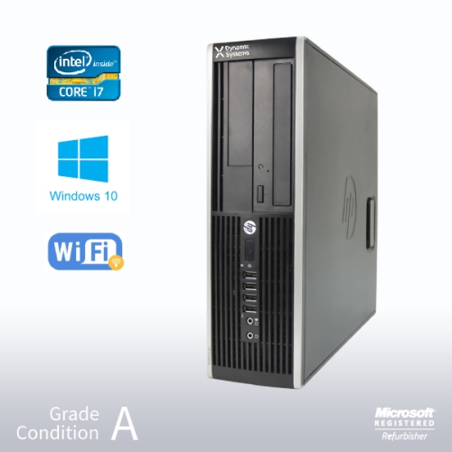 Refurbished - HP Elite 8300 SFF Desktop, Intel i7 3770 3.4GHz/12GB /NEW 480GB SSD+500GB/ DVD/ Win10 Pro/Fast AC 600 WiFi USB