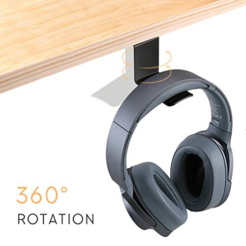 Headphone Hanger Desk With Cable Clip Hommie Headphone Holder 360