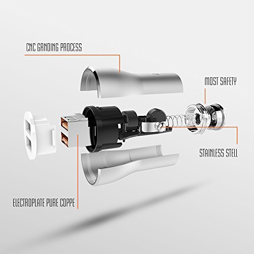 LDNIO PowerPort 2 2-Port Car Charger Quick Charge 3.0 Work Light for Google Pixel 2 XL Google Pixel 2 and Bluetooth