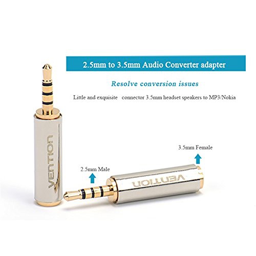 Vention 2.5mm Male to 3.5mm Female Audio Plug 4 Poles Connector Audio Adapter Jack 3.5mm Audio Plug Stereo
