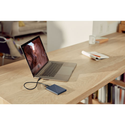 WD My Passport 5TB USB 3.0 Desktop Portable Hard Drive for Mac - Blue