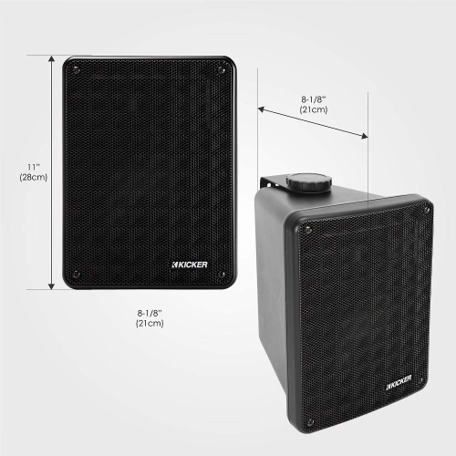 Kicker KB6 Outdoor/Indoor Speakers with Mounting Brackets