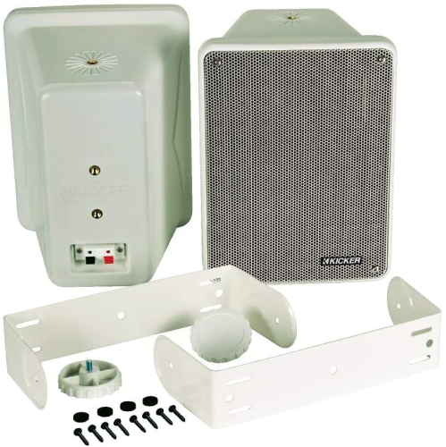 Kicker KB6 Outdoor/Indoor Speakers with Mounting Brackets