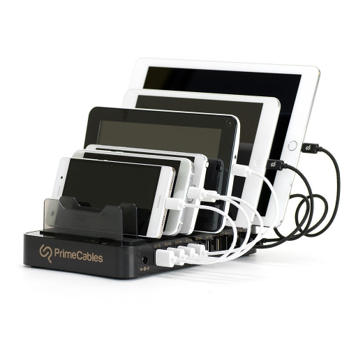 PrimeCables Universal 10 Ports USB Smart Charging Stand Station , 72W
