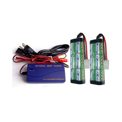 2-Pack 7.2 Volt NiMH Battery Packs + Universal Smart Charger
