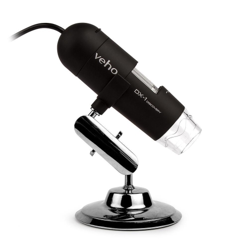 Veho DX-1 USB 2MP 200x Magnification Microscope with Alloy Cradle Stand
